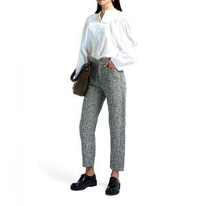Totême cropped cotton-blend tweed tapered pants